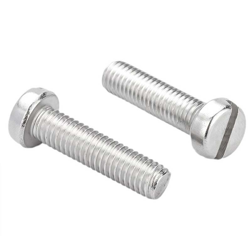 Countersunk slotted screw kepala yang dibangkitkan