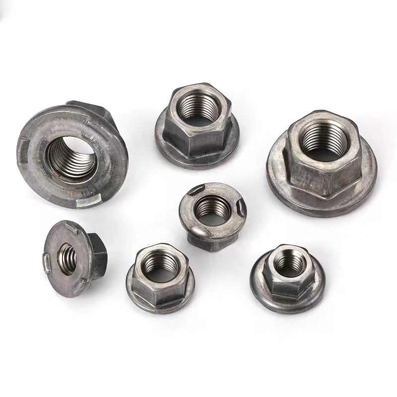 Kekuatan Tinggi Kimpalan Hexagon Kacang Dengan Flange