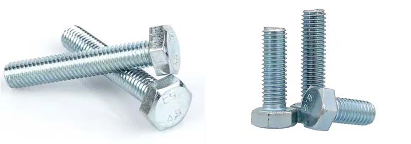 Grade 4.8 zinc plated hexagon bolt