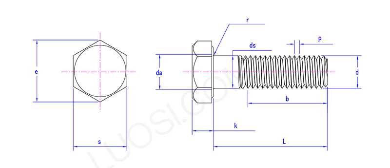 Superior Grip Hexagon Head Bolt
