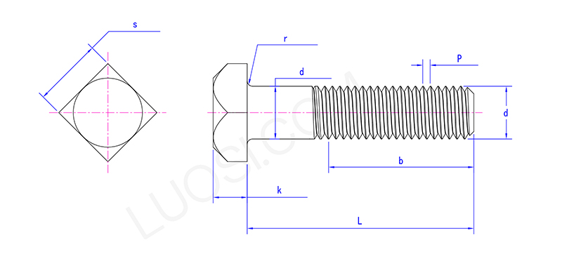 Grade Marked Square Head Bolt Grade Marked Square Head Bolt