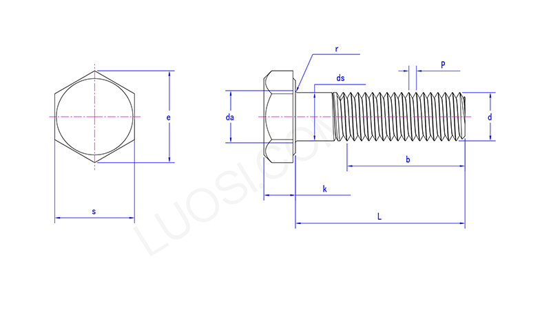 Weather Resistant Hexagon Head Bolt