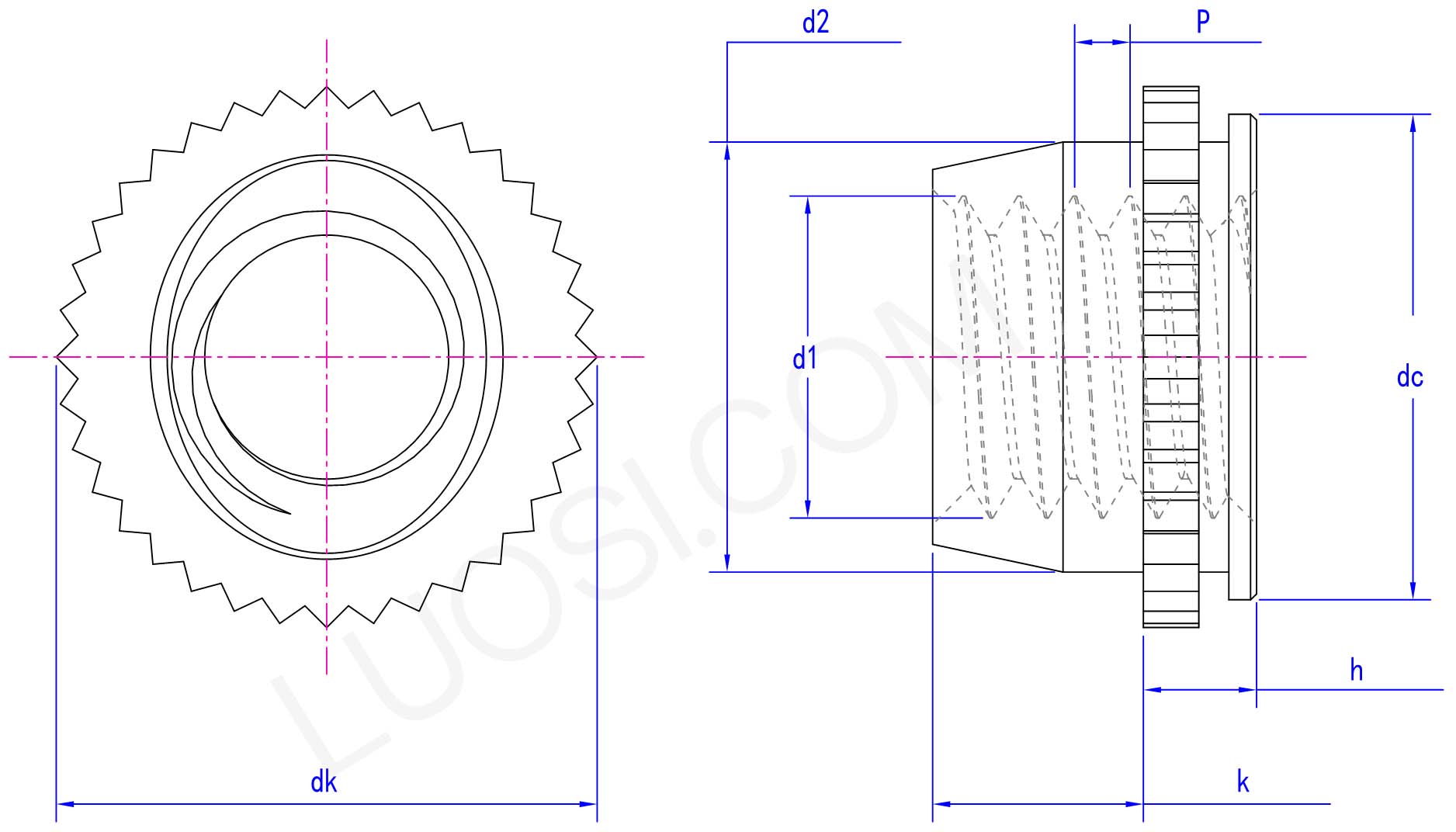 Micro Press-in Lock Nuts with Unified Threads