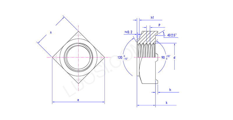High Strength Square Weld Nuts