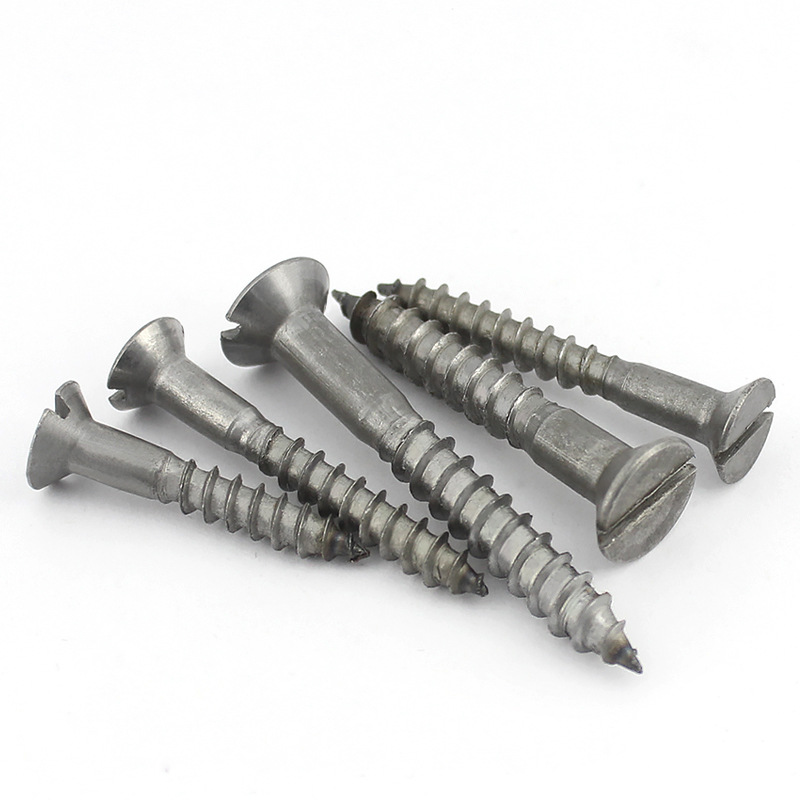 Skru Kayu Keluli Tahan Karat Slot Countersunk