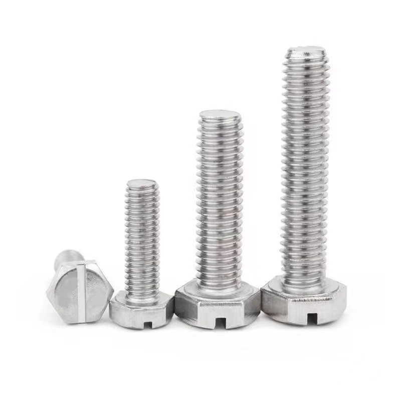 Skru kepala hex slotted