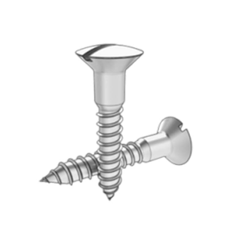 Slotted dibangkitkan screw kayu kepala countersunk